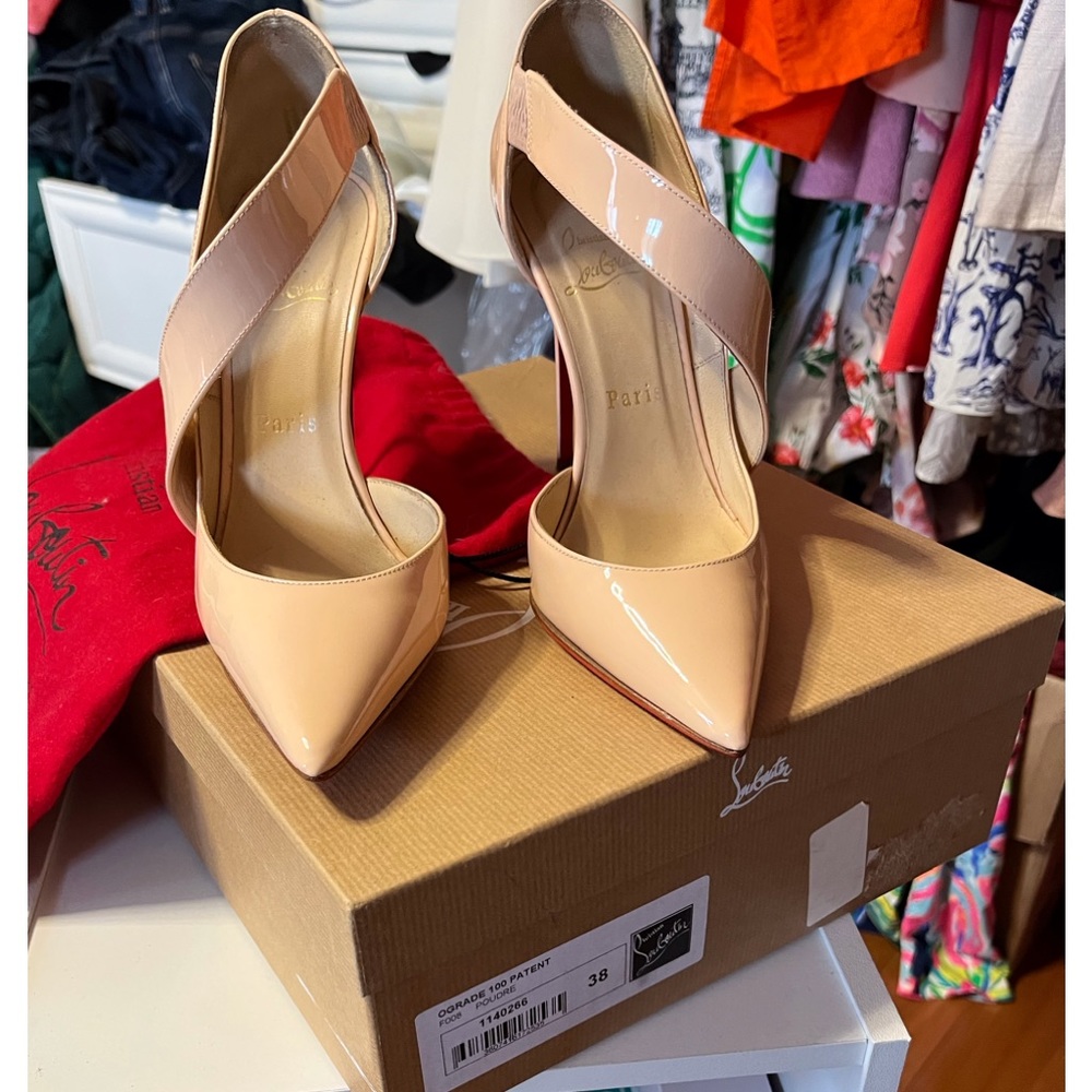 Christian Louboutin Ograde 100 poudre pink nude / blush - size 38